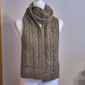 4/$20 Steve Madden Rivets and Glimmer Cable Knit Scarf